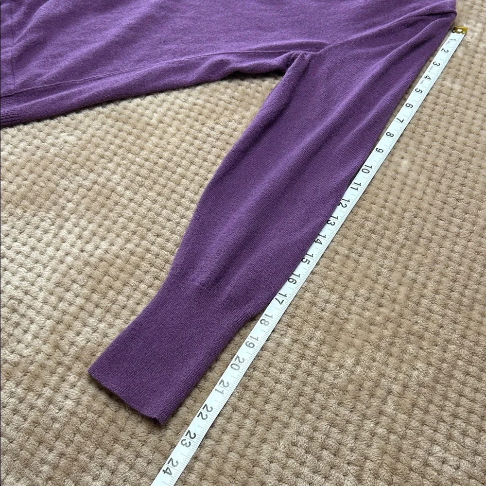 Eddie Bauer Deep Purple V-Neck Cardigan Size M - Picture 5 of 7